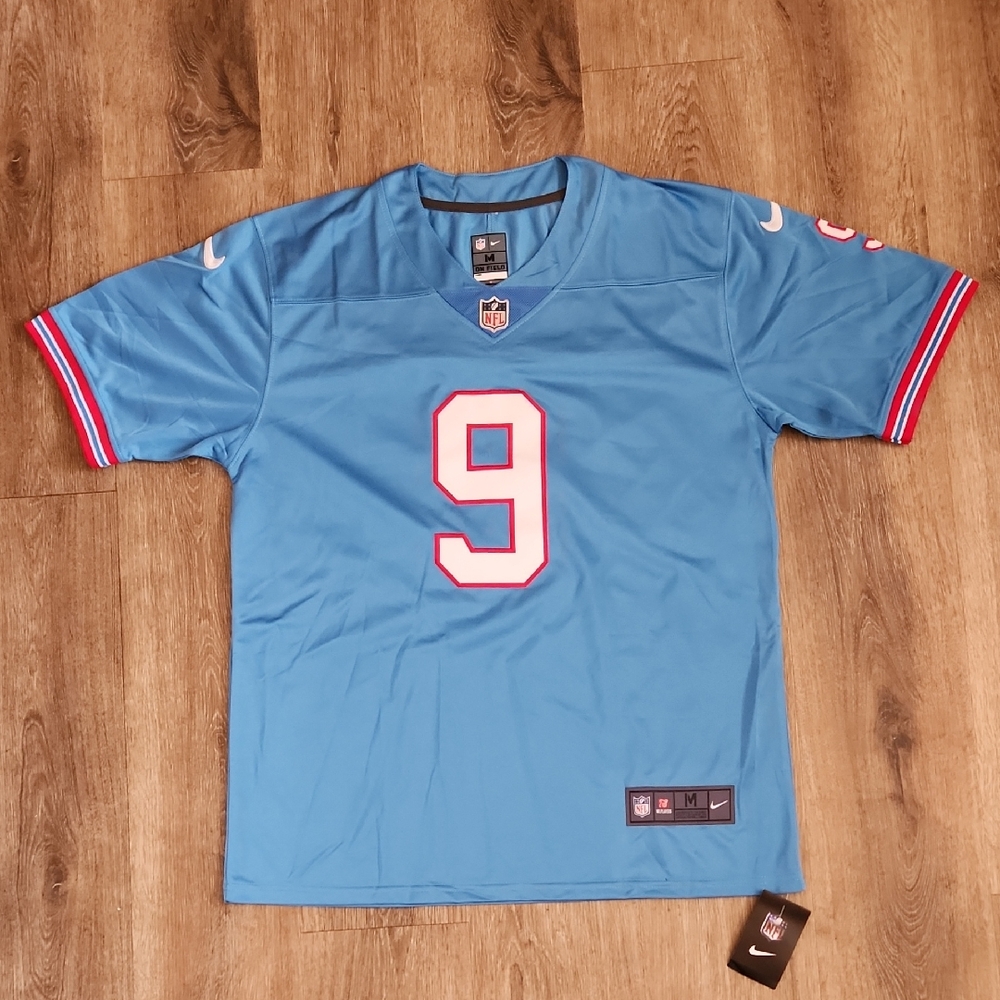 Steve McNair Tennesse Titans Houston Oilers Stitched MENS Medium M NEW